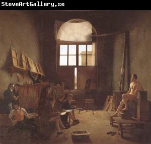 Leon-Matthieu Cochereau Interior of the Studio of David (mk05)